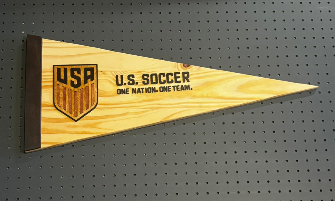 U.S. Soccer Wooden Pennant
